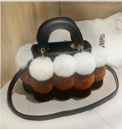 Luxury Fox Fur Ladies Handbag