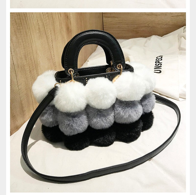 Luxury Fox Fur Ladies Handbag