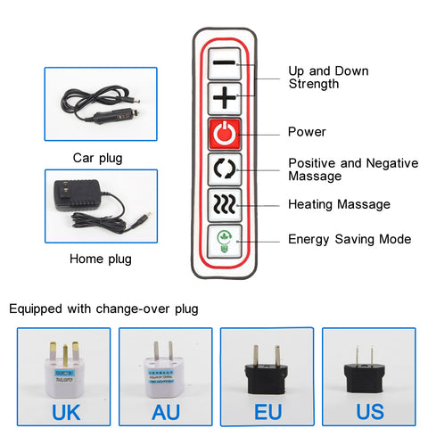 Image of Portable  Cervical Neck, Shoulder, Back, Leg, butt and foot  Heat Massager